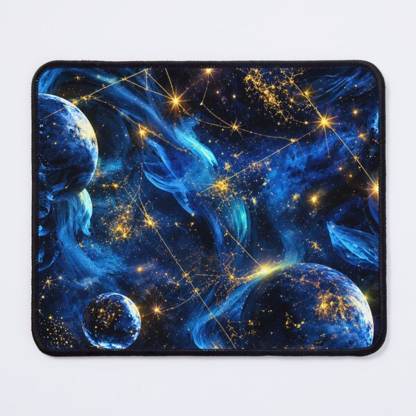 Item preview, Cosmic Pattern | Galaxy & Constellation Digital Art | Dark Blue Spacecore Aesthetic designed and sold by CharismaticMindArt.