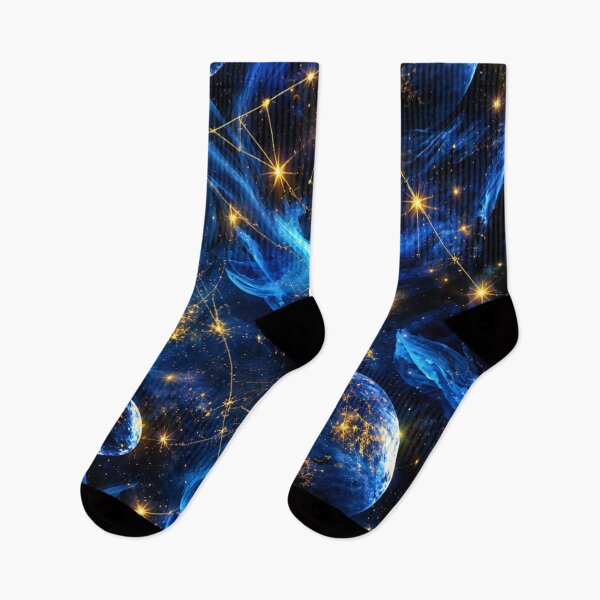 Item preview, Cosmic Pattern | Galaxy & Constellation Digital Art | Dark Blue Spacecore Aesthetic designed and sold by CharismaticMindArt.