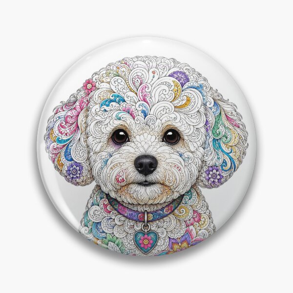 Item preview, Colorful Bichon Frise designed and sold by PaintedbyCarol.