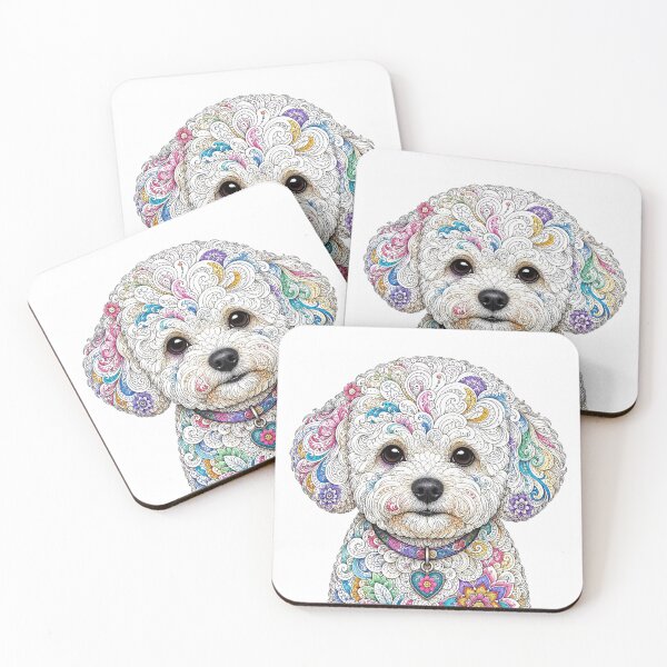 Item preview, Colorful Bichon Frise designed and sold by PaintedbyCarol.