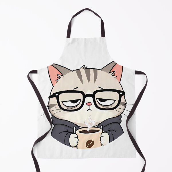 Item preview, Cute Grumpy Cat Face - Tired Coder Silhouette designed and sold by JulianCheng.