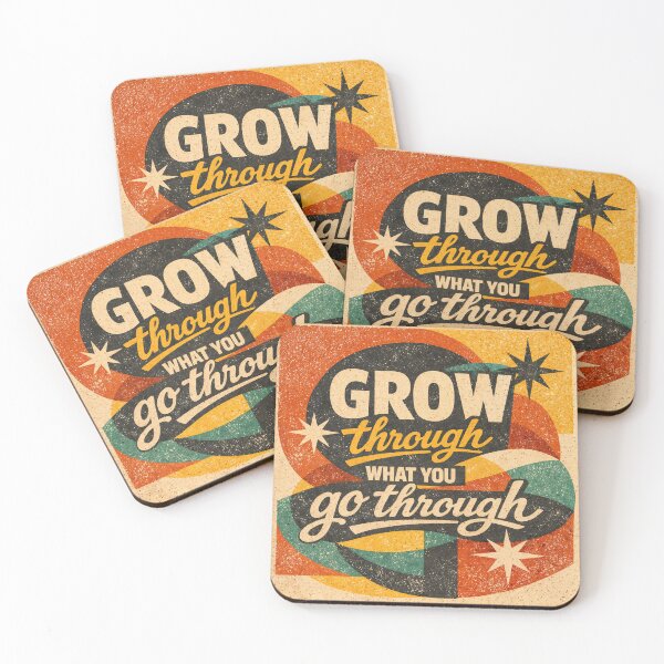 Item preview, Wall Art - Postcard - Grow Through – Retro Resilience designed and sold by ForeverPrintsOK.