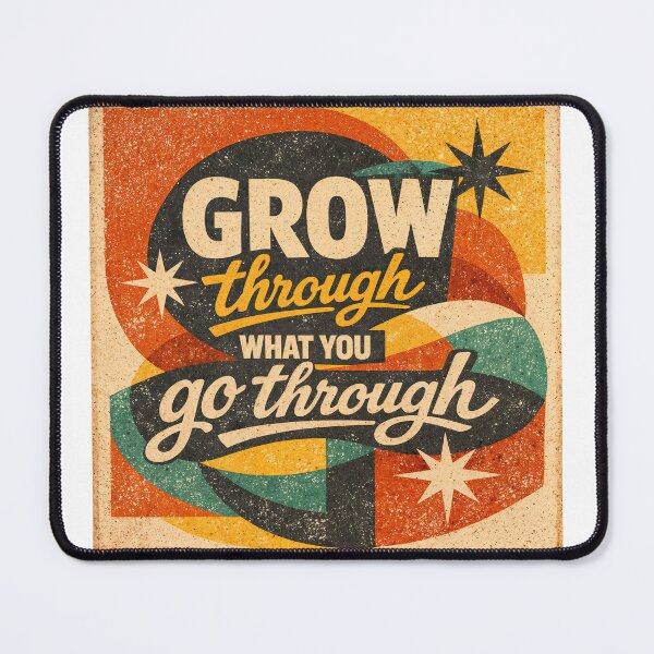 Item preview, Wall Art - Postcard - Grow Through – Retro Resilience designed and sold by ForeverPrintsOK.