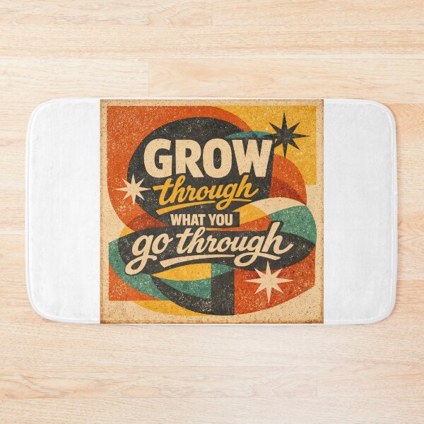 Item preview, Wall Art - Postcard - Grow Through – Retro Resilience designed and sold by ForeverPrintsOK.