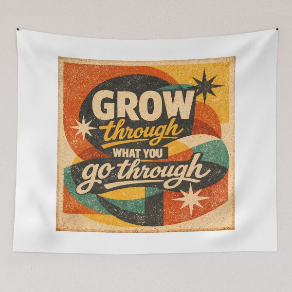 Item preview, Wall Art - Postcard - Grow Through – Retro Resilience designed and sold by ForeverPrintsOK.