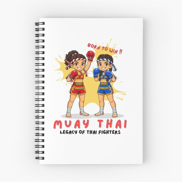 Item preview, Cute Muay Thai Girls – Welcome Thailand Travel Chibi Fighters | Born to Win Thai Boxing Art designed and sold by Beeform.