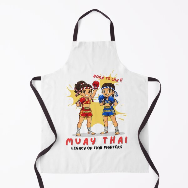 Item preview, Cute Muay Thai Girls – Welcome Thailand Travel Chibi Fighters | Born to Win Thai Boxing Art designed and sold by Beeform.