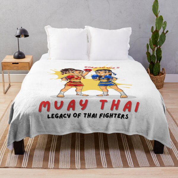 Item preview, Cute Muay Thai Girls – Welcome Thailand Travel Chibi Fighters | Born to Win Thai Boxing Art designed and sold by Beeform.