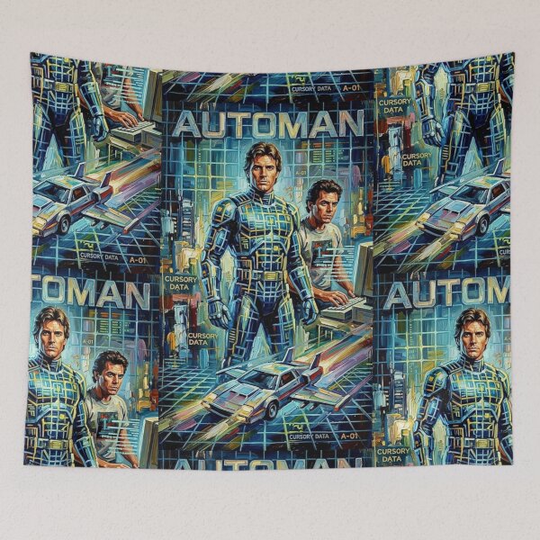 Item preview, The Digital Vigilante – Automan Fine Art Print designed and sold by Art's Diner.