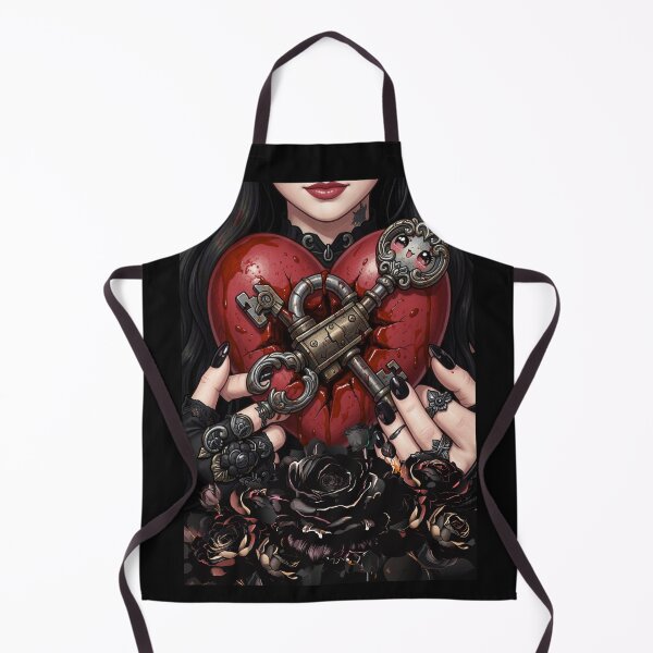Item preview, Heart under lock // Gothic kawaii dark romance art designed and sold by Creativ_Design.