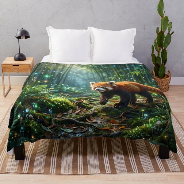 Item preview, Magical Red Panda in Fantasy Bamboo Forest designed and sold by Natural life.