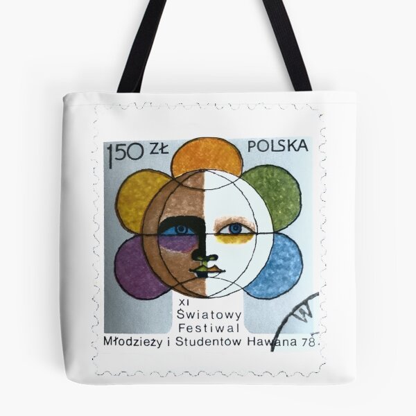 Item preview, Poland Polska Polish Vintage Sun Face Postage Stamp designed and sold by red-amber65.