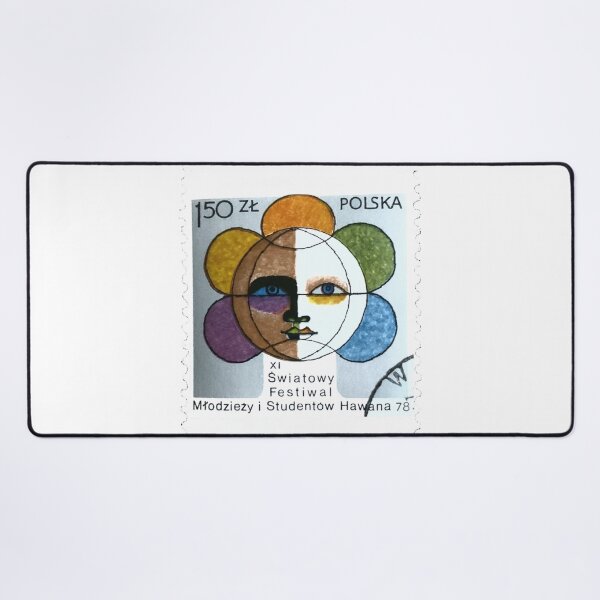Item preview, Poland Polska Polish Vintage Sun Face Postage Stamp designed and sold by red-amber65.