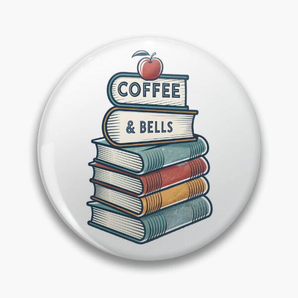 Item preview, Coffee And Bells Funny Teacher Gift Retro Books designed and sold by MintedArts.
