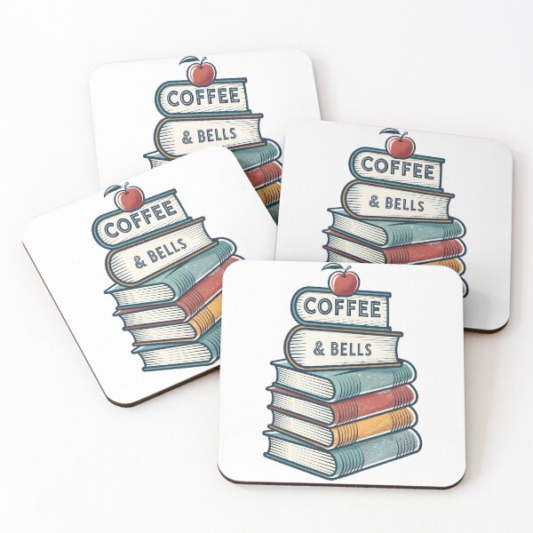 Item preview, Coffee And Bells Funny Teacher Gift Retro Books designed and sold by MintedArts.