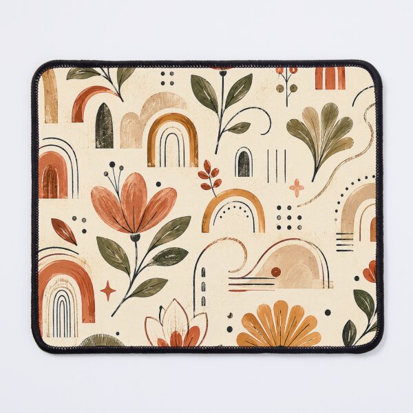 Item preview, Retro Boho Floral Rainbow Pattern – Abstract Botanical Seamless Design designed and sold by Barelythere2324.