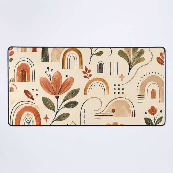 Item preview, Retro Boho Floral Rainbow Pattern – Abstract Botanical Seamless Design designed and sold by Barelythere2324.