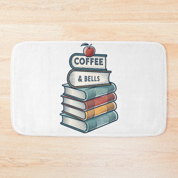 Item preview, Coffee And Bells Funny Teacher Gift Retro Books designed and sold by MintedArts.