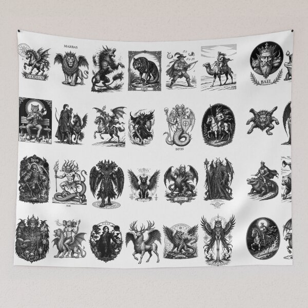 Item preview, 72 Demons of The Ars Groetia Collection White Background designed and sold by taiche.