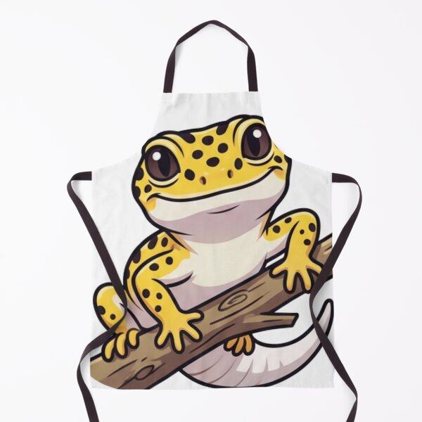 Item preview, Cute Leopard Gecko Branch Sticker Illustration designed and sold by HoneyBreezeCo.