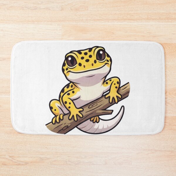 Item preview, Cute Leopard Gecko Branch Sticker Illustration designed and sold by HoneyBreezeCo.