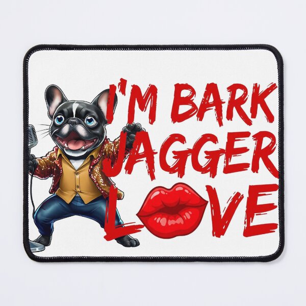 Item preview, Bark Jagger Classic Rock French Bulldog Parody designed and sold by ArtisticDesignsbyLinda.