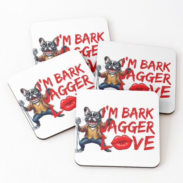 Item preview, Bark Jagger Classic Rock French Bulldog Parody designed and sold by ArtisticDesignsbyLinda.