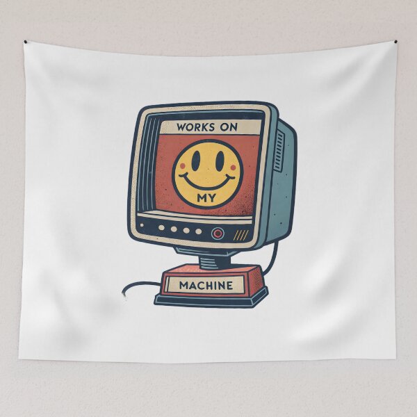 Item preview, Works On My Machine Retro Programmer Tee Coder designed and sold by MintedArts.