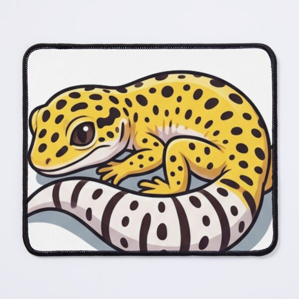 Item preview, Curled Leopard Gecko Cute Reptile Art designed and sold by HoneyBreezeCo.