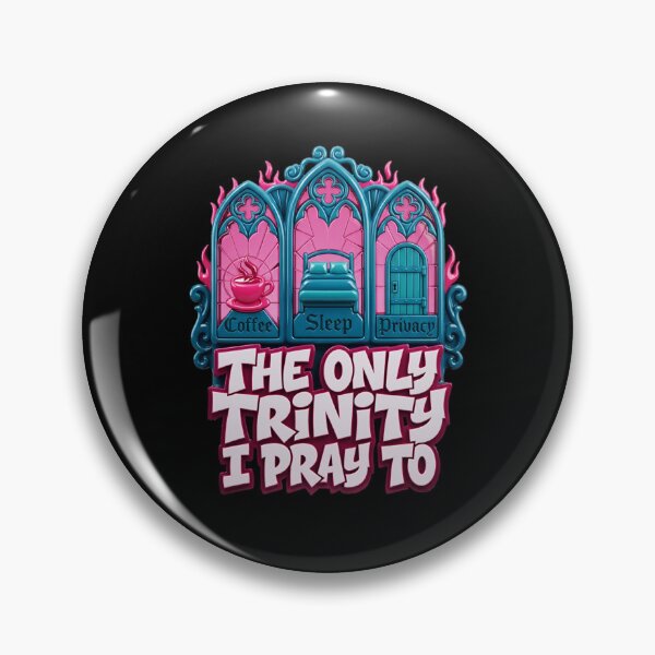 Item preview, The Only Trinity I Pray To Coffee Sleep Privacy Gothic Graphic — Dark Humor Introvert Streetwear  designed and sold by SkTee2k.