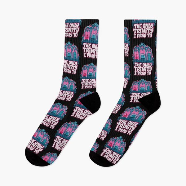 Item preview, The Only Trinity I Pray To Coffee Sleep Privacy Gothic Graphic — Dark Humor Introvert Streetwear  designed and sold by SkTee2k.