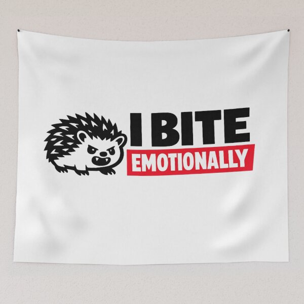 Item preview, I Bite Emotionally Hedgehog designed and sold by GIFT4S.