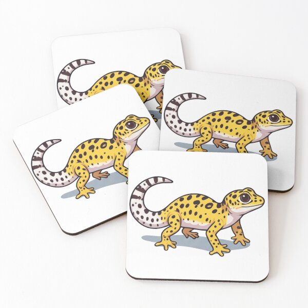 Item preview, Leopard Gecko Cartoon Reptile Illustration designed and sold by HoneyBreezeCo.
