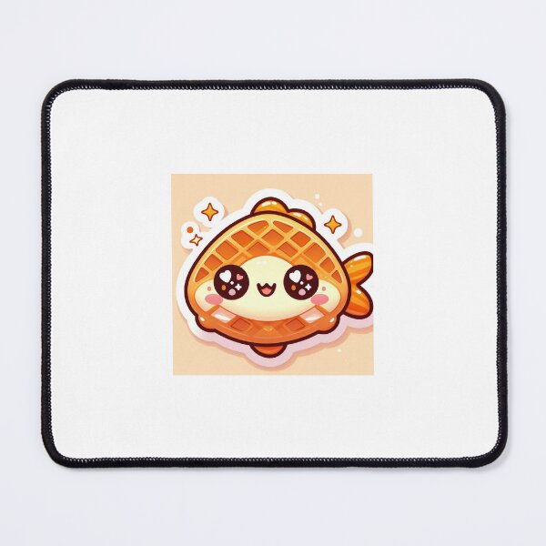 Item preview, Kawaii Taiyaki Sticker | Chibi Fish Waffle with Happy Face designed and sold by PastelPawsArt.