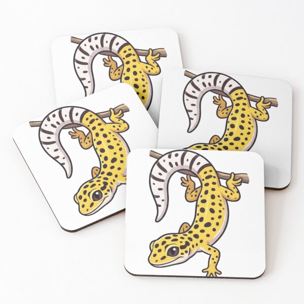 Item preview, Hanging Leopard Gecko Cute Lizard Sticker designed and sold by HoneyBreezeCo.