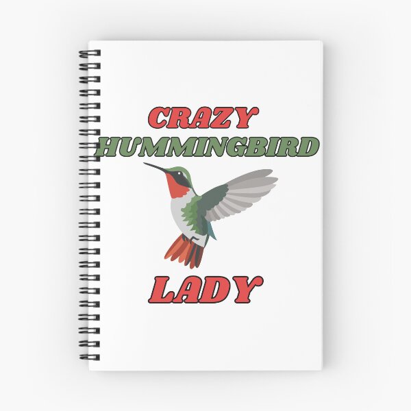 Item preview, Crazy Hummingbird Lady Bird Lover Red Green Stylistic  designed and sold by julyperson.