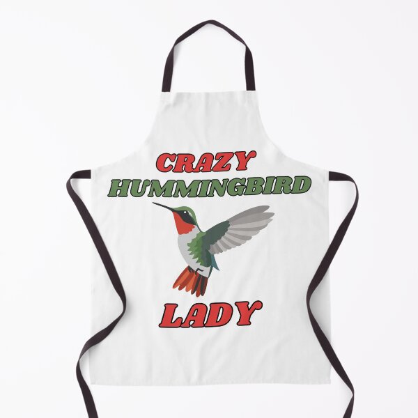 Item preview, Crazy Hummingbird Lady Bird Lover Red Green Stylistic  designed and sold by julyperson.