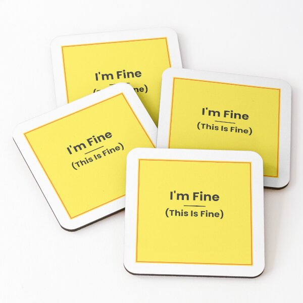 Item preview, I'm Fine (This Is Fine) - Mental Health Humor Gift | Shirt Mug Sticker Tote designed and sold by HeartAndScrubs.
