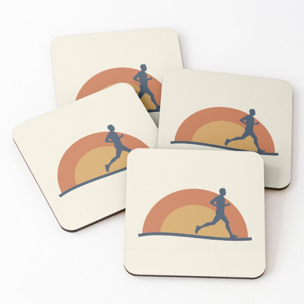Item preview, Sunrise Runner – Minimal Early Morning Running Sticker designed and sold by Morning-Miles-Co.