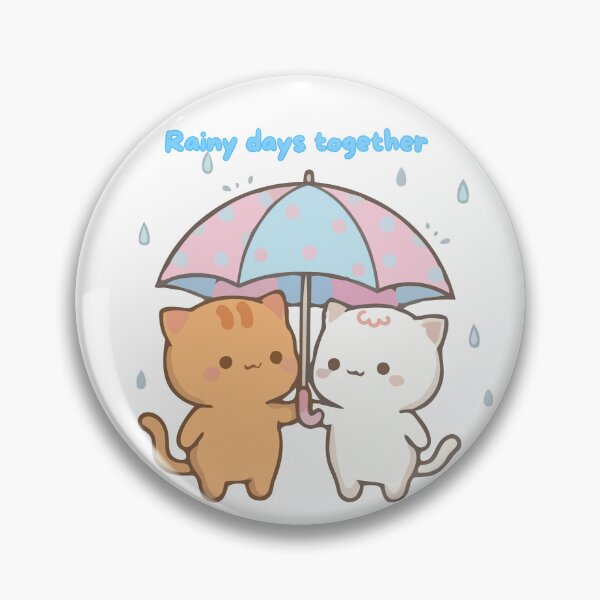 Item preview, Rainy Days Together – Cute Cats with Umbrella Design designed and sold by AARA DESIGNS.