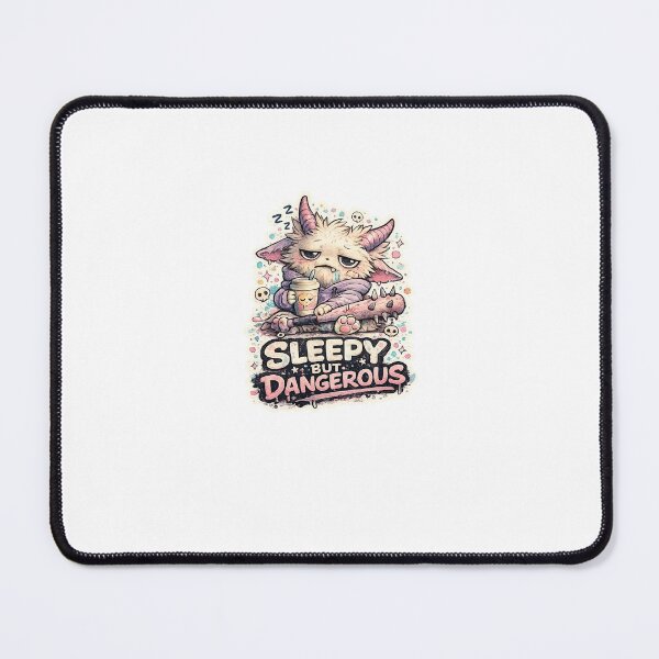 Item preview, Sleepy But Dangerous – Cute Chaos Monster Sticker designed and sold by Wander Pop Studio.