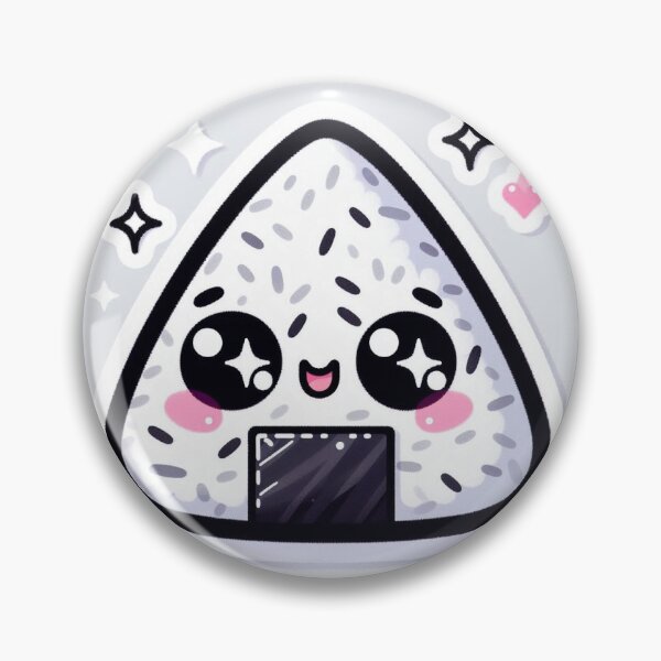 Item preview, Kawaii Onigiri Sticker | Chibi Rice Ball with Nori and Happy Face designed and sold by PastelPawsArt.