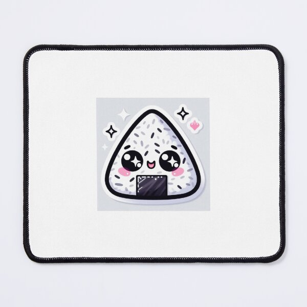 Item preview, Kawaii Onigiri Sticker | Chibi Rice Ball with Nori and Happy Face designed and sold by PastelPawsArt.
