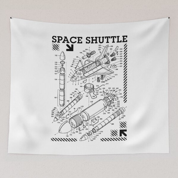 Item preview, Space Shuttle Spacecraft Rocket Science Diagram Aerospace designed and sold by GrandeDuc.