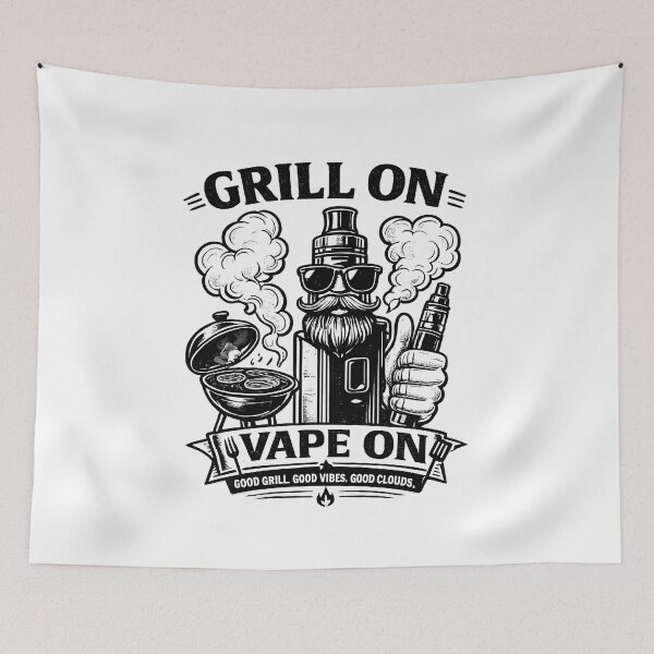 Item preview, Grill On, Vape On – Funny BBQ Vape Design designed and sold by House of Taste Vape Designs.