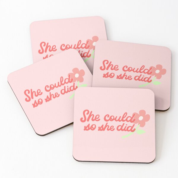 Item preview, She Could So She Did – Women Motivational Quote designed and sold by SunnyBunnyWorks.