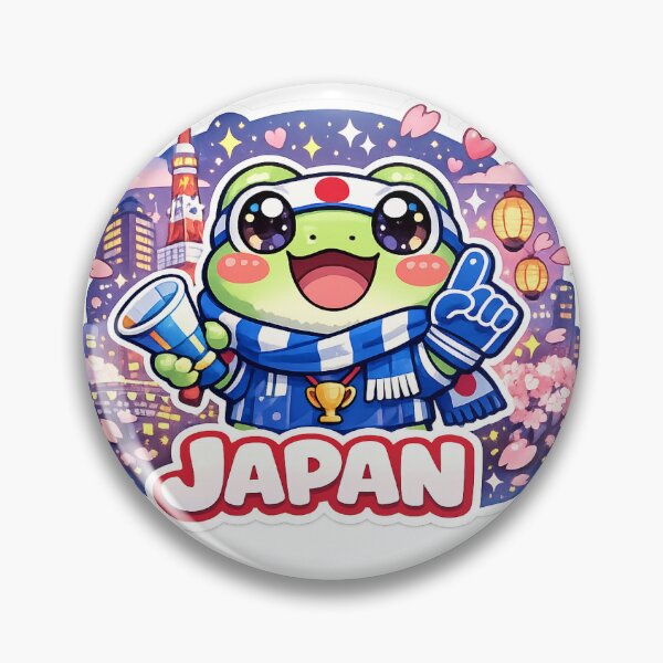 Item preview, Kawaii Japan Frog Soccer Fan Sticker designed and sold by Cozy404Lab.