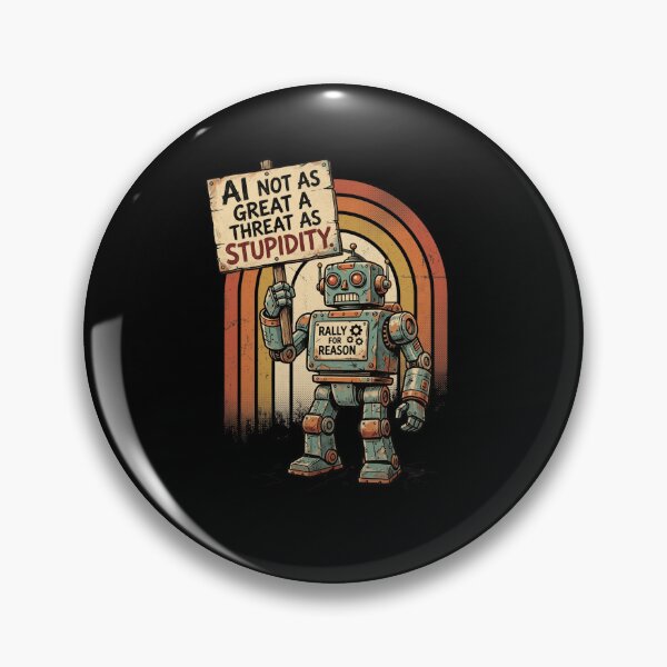 Item preview, AI Not A Threat As Stupidity Robot funny AI fan saying designed and sold by snowry.