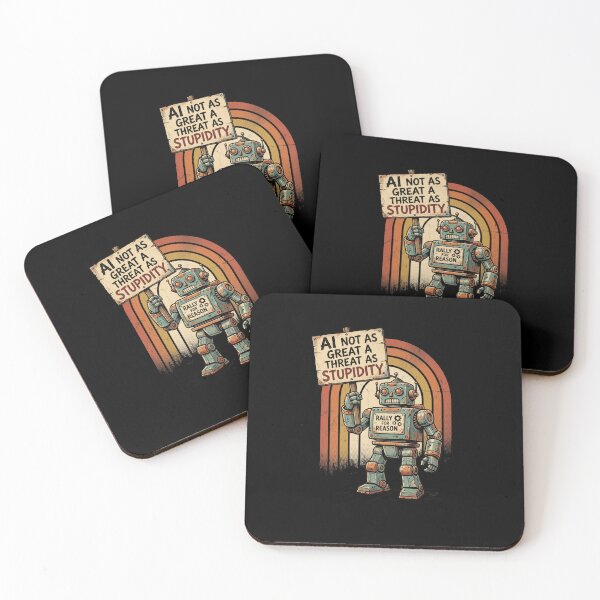 Item preview, AI Not A Threat As Stupidity Robot funny AI fan saying designed and sold by snowry.