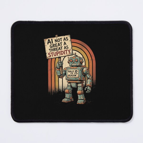 Item preview, AI Not A Threat As Stupidity Robot funny AI fan saying designed and sold by snowry.